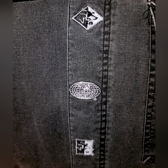 Vintage OP Charcoal button-down surfer shirt. Sz L - Picture 6 of 13